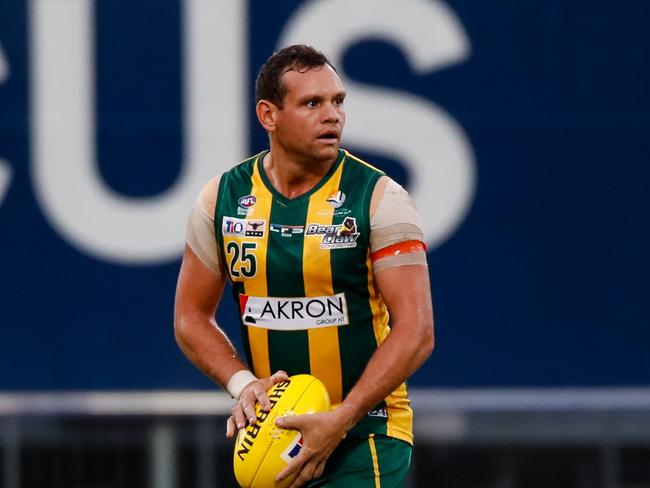 Steven Motlop was instrumental in PINT's win against Waratah in Round 12 of the 2023-24 NTFL season. Picture: Celina Whan / AFLNT Media