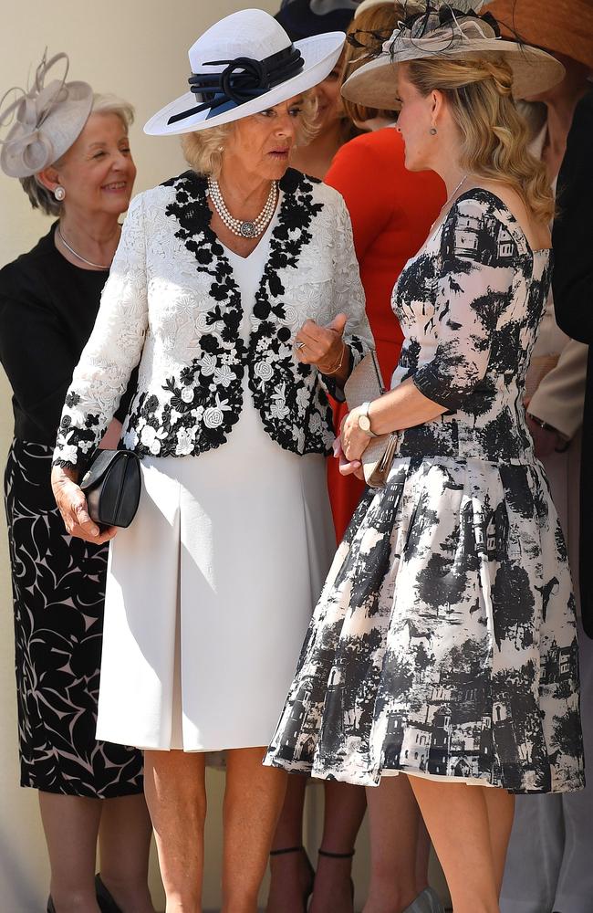 Camilla, Duchess of Cornwall and Sophie, Countess of Wessex dressed up for the occasion. Picture: AFP