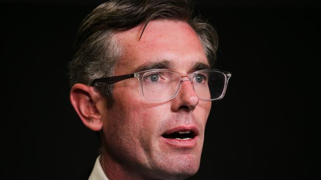 NSW Premier Dominic Perrottet provides an update on the current flood events during a press conference in Sydney. Picture: NCA Newswire/ Gaye Gerard