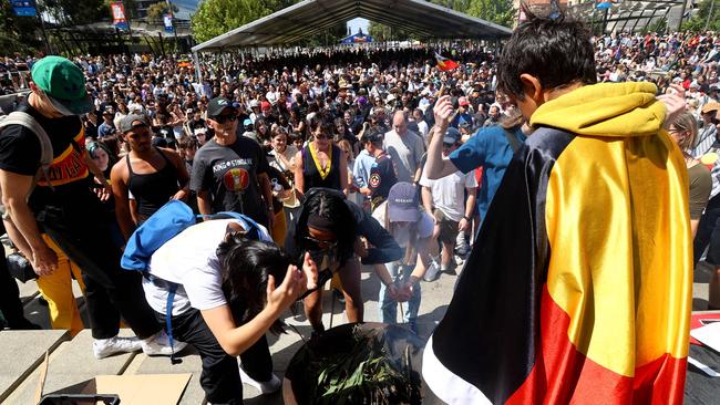 Thousands pack out the square for the march each year. Picture: NCA NewsWire / Kelly Barnes