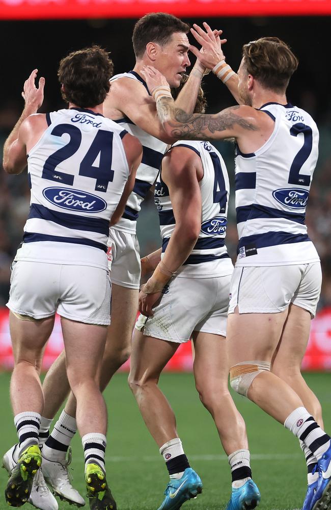 The Cats did whatever they liked up forward. Picture: James Elsby/AFL Photos via Getty Images