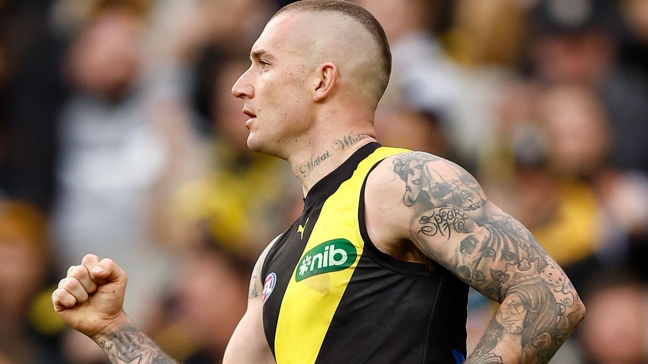 Dustin Martin of the Tigers (Photo by Michael Willson/AFL Photos via Getty Images)