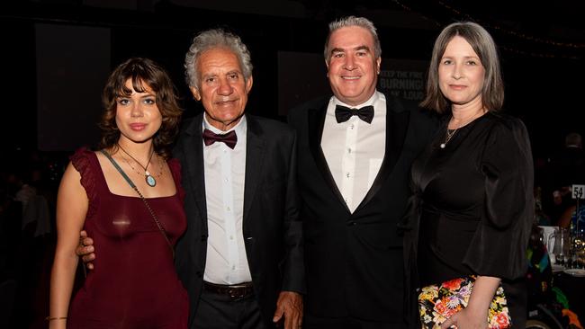 Emma King, Charlie King, Michael Murphy and Maya Murphy at the 2024 NAIDOC Ball at the Darwin Convention Centre. Picture: Pema Tamang Pakhrin