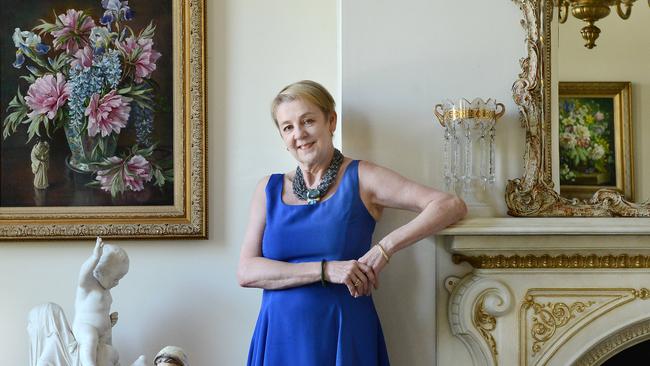 PR Queen Karyn Foster at home in her favourite room surrounded by meaningful object d'arts. Picture: Roy VanDerVegt