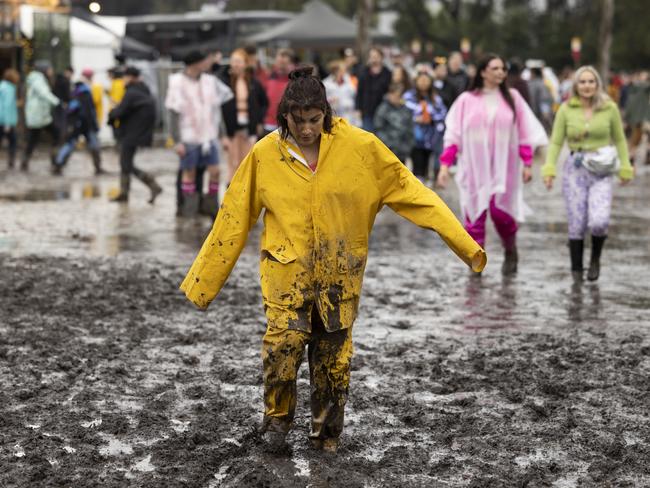 Organisers cancelled the first day of performances at Splendour in the Grass 2022 due to heavy rain at the festival site. Picture: Getty Images