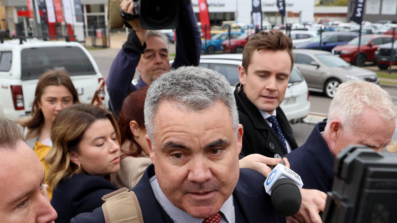 Brett Button’s lawyer Chris O'Brien leaves Cessnock Local Court. Picture: NCA NewsWire / Damian Shaw