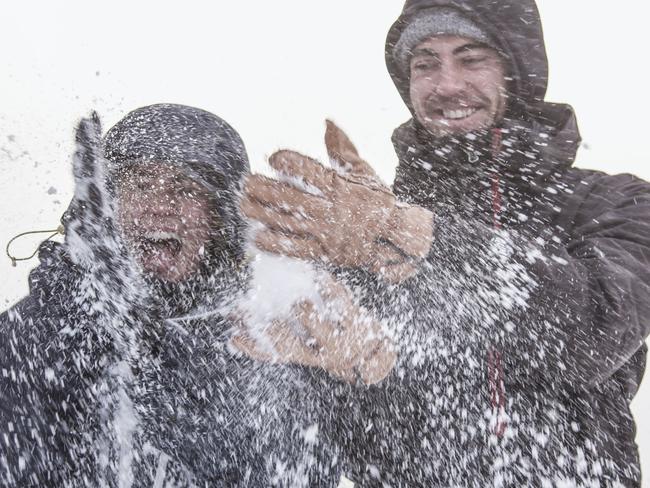 Locals were there to enjoy the year’s first dump.