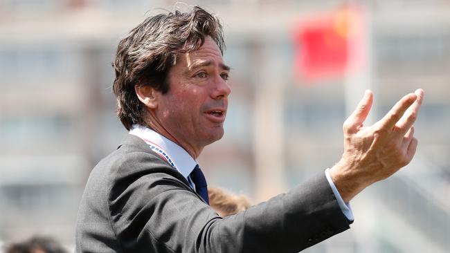 League boss Gillon McLachlan at the Shanghai game in 2019. Picture: AFL Photos