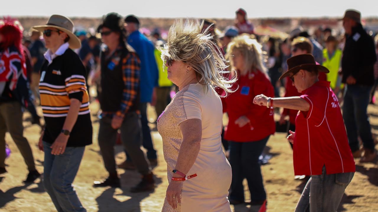 The world record attempt for the Nutbush at Big Red Bash 2023. Photo: Danica Clayton