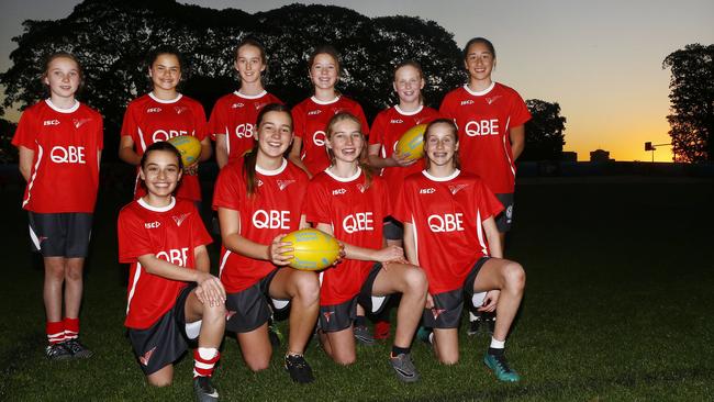 Back Row L to R: Samantha Carey, Zali Deep, Larissa Arnautovic, Ava Langenbach, Tara Thorn and Poppy Gibson. Front Row L to R: Madison Gosbell, Sarah Pignatelli, Briena Connon and Imogen Brown. Picture: John Appleyard