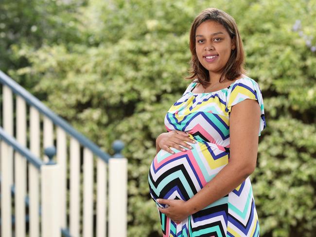 Natalie Clarke, who is expecting twins, says she has had down times during her pregnancy. Picture: Peter Wallis