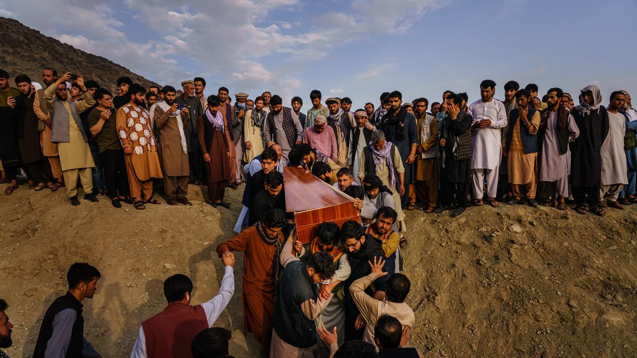 The family were buried in a mass funeral on August 30. Picture: Marcus Yam/LA Times