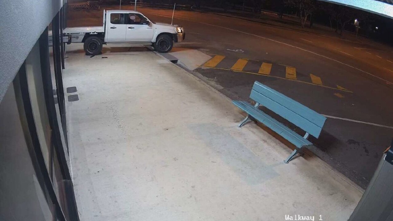 Burnett reversed over the Lamb Street footpath and into his fathers shop following an argument. Photo/QPS.
