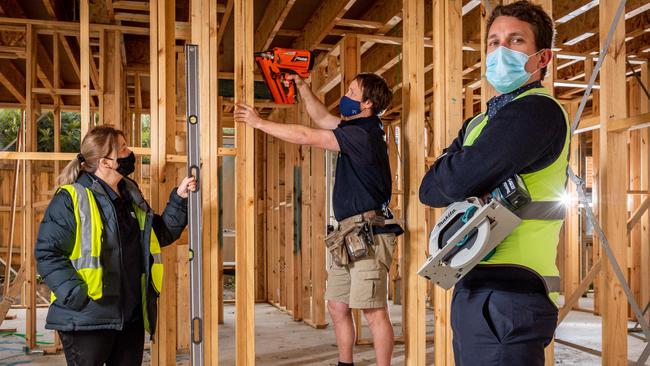 The HomeBuilder grant scheme has helped spur demand to build new houses. Picture: Jake Nowakowski