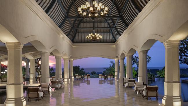 The palatial entrance at Jumeirah Bali.