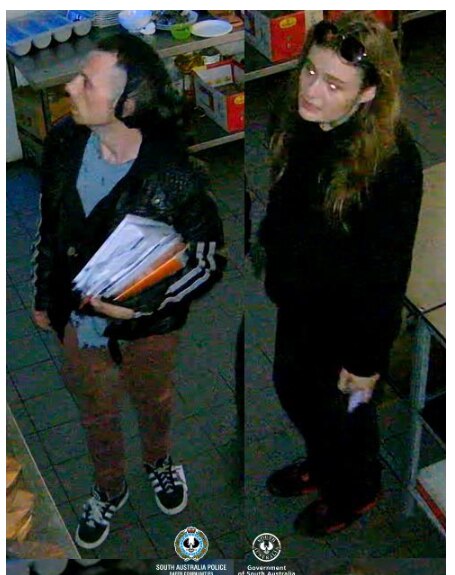 Police are looking for the two suspects allegedly involved in a break-in at a Croydon Park restaurant. Picture: SAPOL