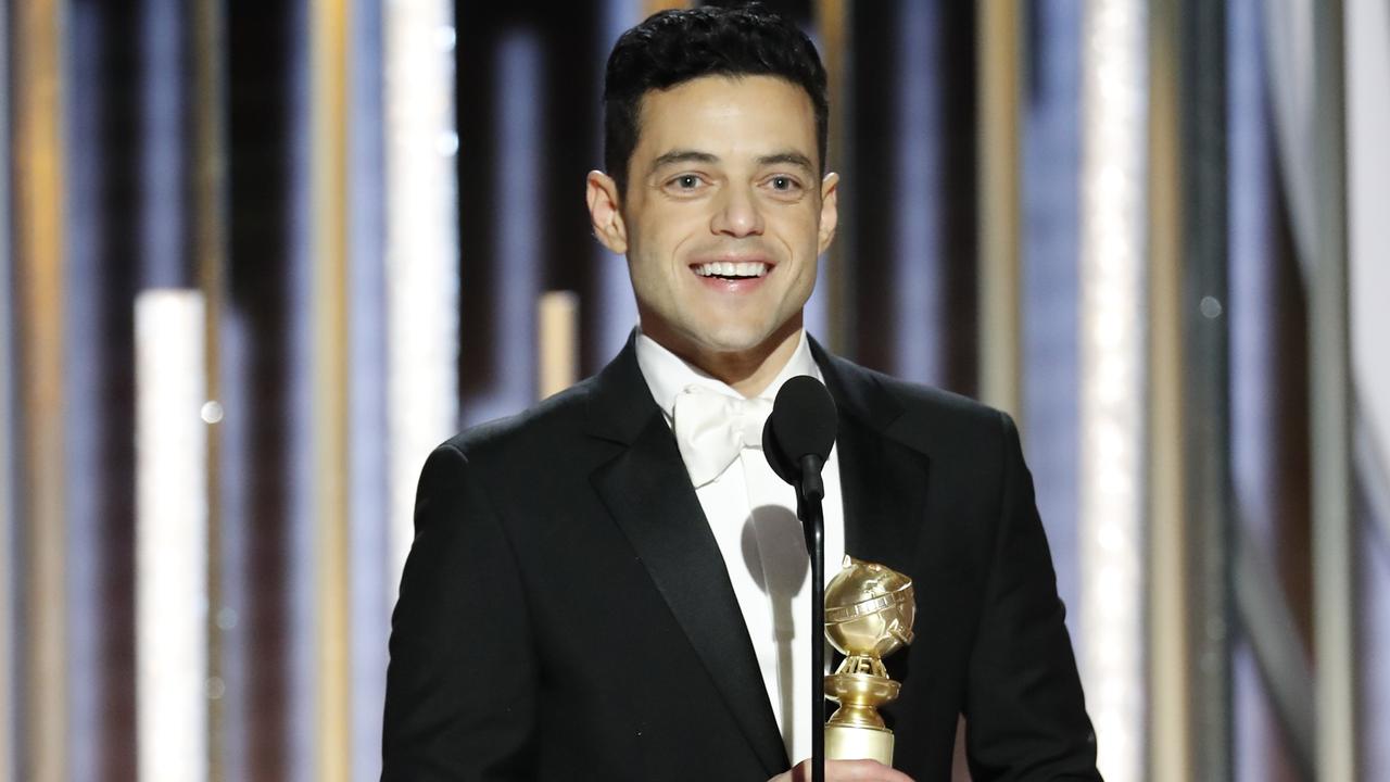 Earlier in the evening, a beaming Malek won Best Actor for his role in the movie. Picture: Paul Drinkwater/NBCUniversal via Getty Images