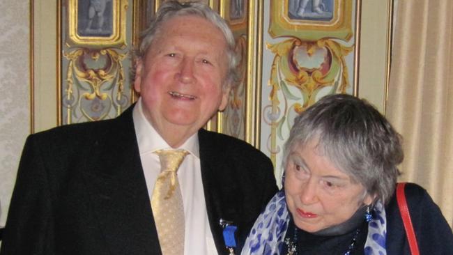 Walter Eastman and wife Berenice when he received his OAM in 2010.