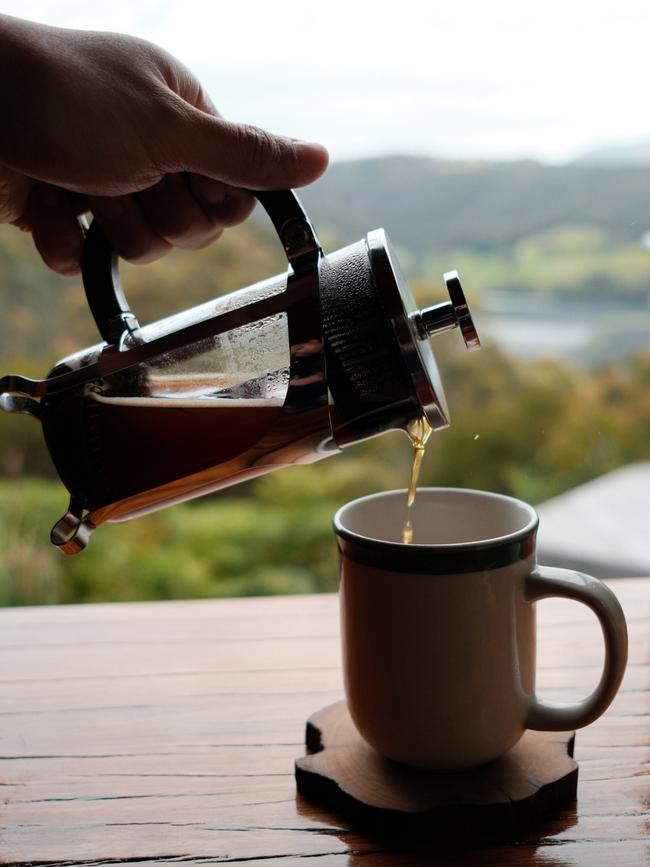 A coffee with a view at Orchards Nest. Picture: Mark Allan Photography