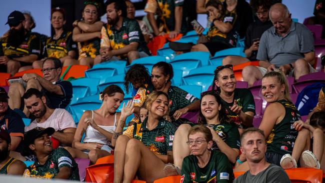 St Mary's fans in the 2023-24 NTFL Men's Grand Final between Nightcliff and St Mary's. Picture: Pema Tamang Pakhrin