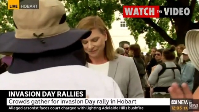 ABC reporter talks over Invasion Day minute’s silence (ABC)