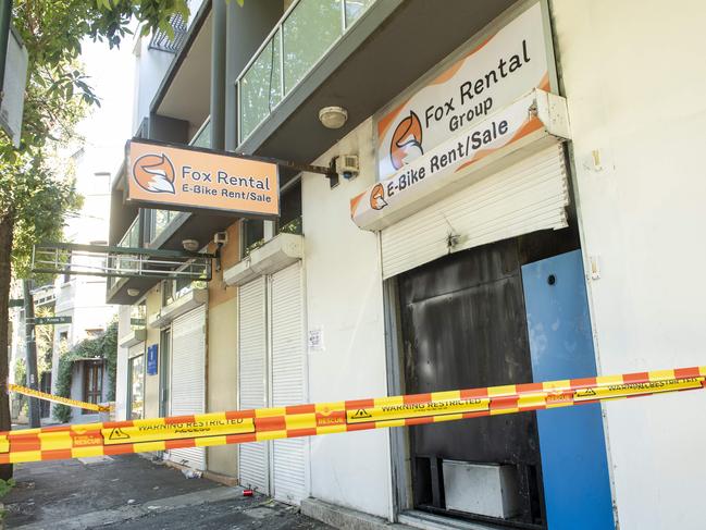 About 50 people were evacuated after a fire at an electric bike shop in Chippendale in May. Picture: NewsWire