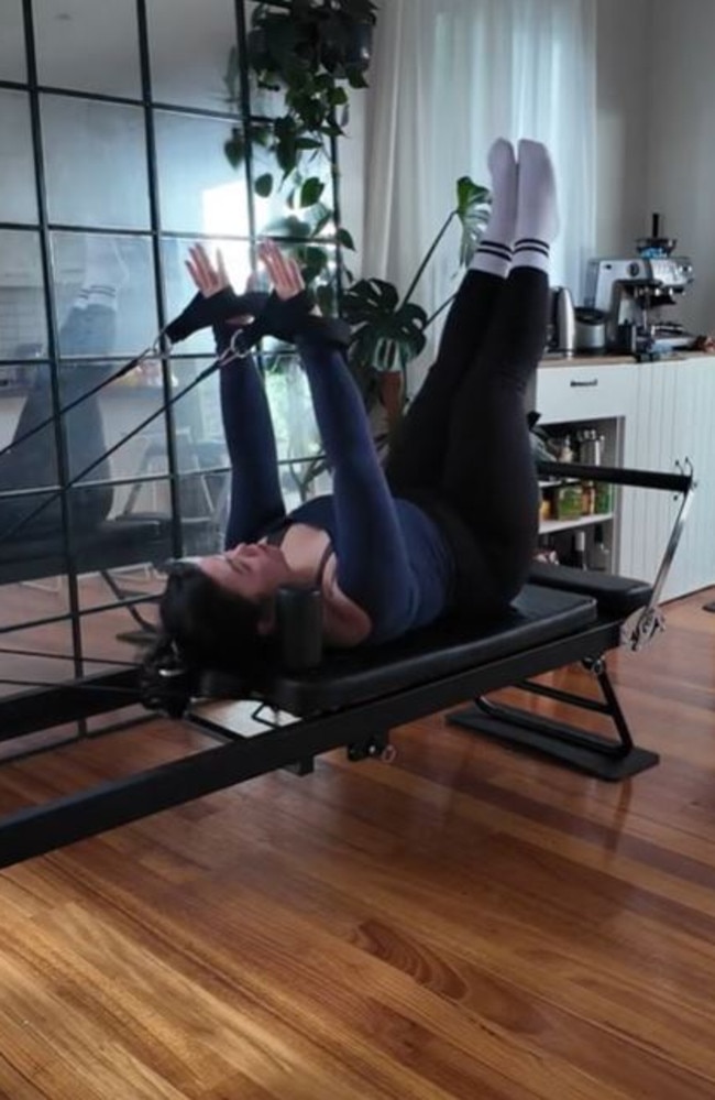 Aldi has brought back it's reformer Pilates machine. Picture: TikTok/@ugcwithreylene