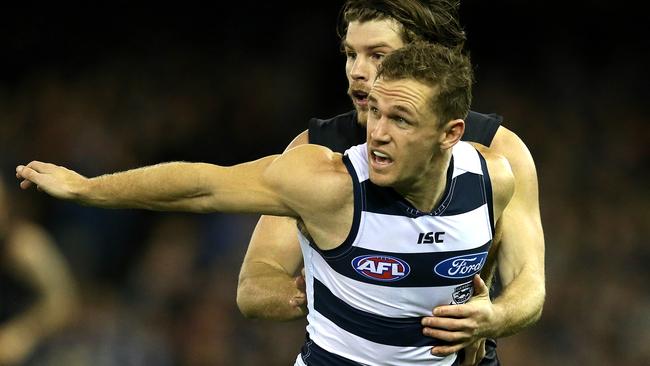 Joel Selwood and Bryce Gibbs were both drafted in 2006. Picture: Wayne Ludbey
