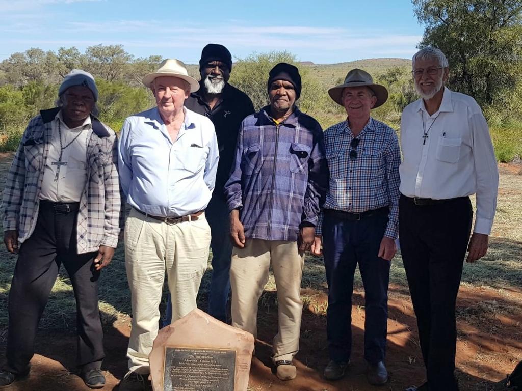 Pastor Rodney Malbunka, John Strehlow, Mark Inkamala, Conrad Ratara, Glen Auricht and Neville Doecke.