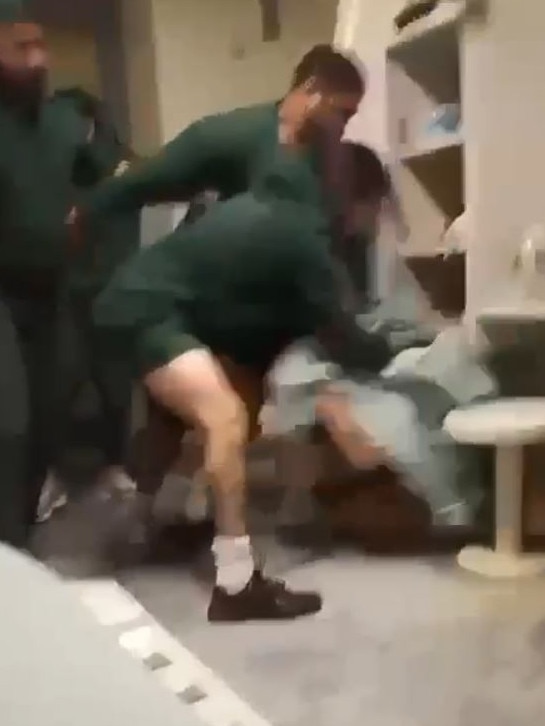 The shocking attack lasted for close to one minute.