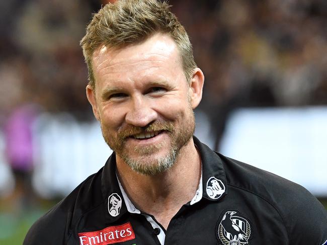 Magpies coach Nathan Buckley is seen during the Second Semi Final between the Collingwood Magpies and the Greater Western Sydney (GWS) Giants in Week 2 of the AFL Finals Series at the MCG in Melbourne, Saturday, September 15, 2018. (AAP Image/Julian Smith) NO ARCHIVING, EDITORIAL USE ONLY