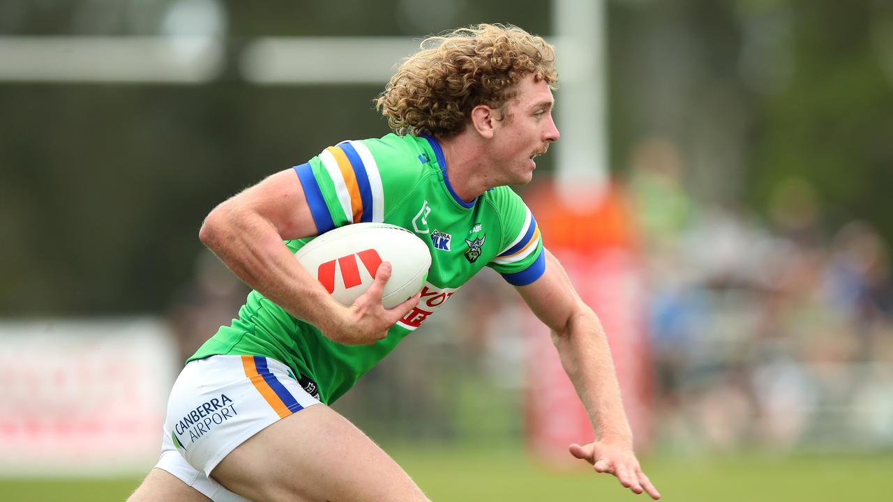 Son of Raiders coach Ricky Stuart, Jed has converted from Rugby Union to join the Raiders lower grades. Picture: NRL Photos