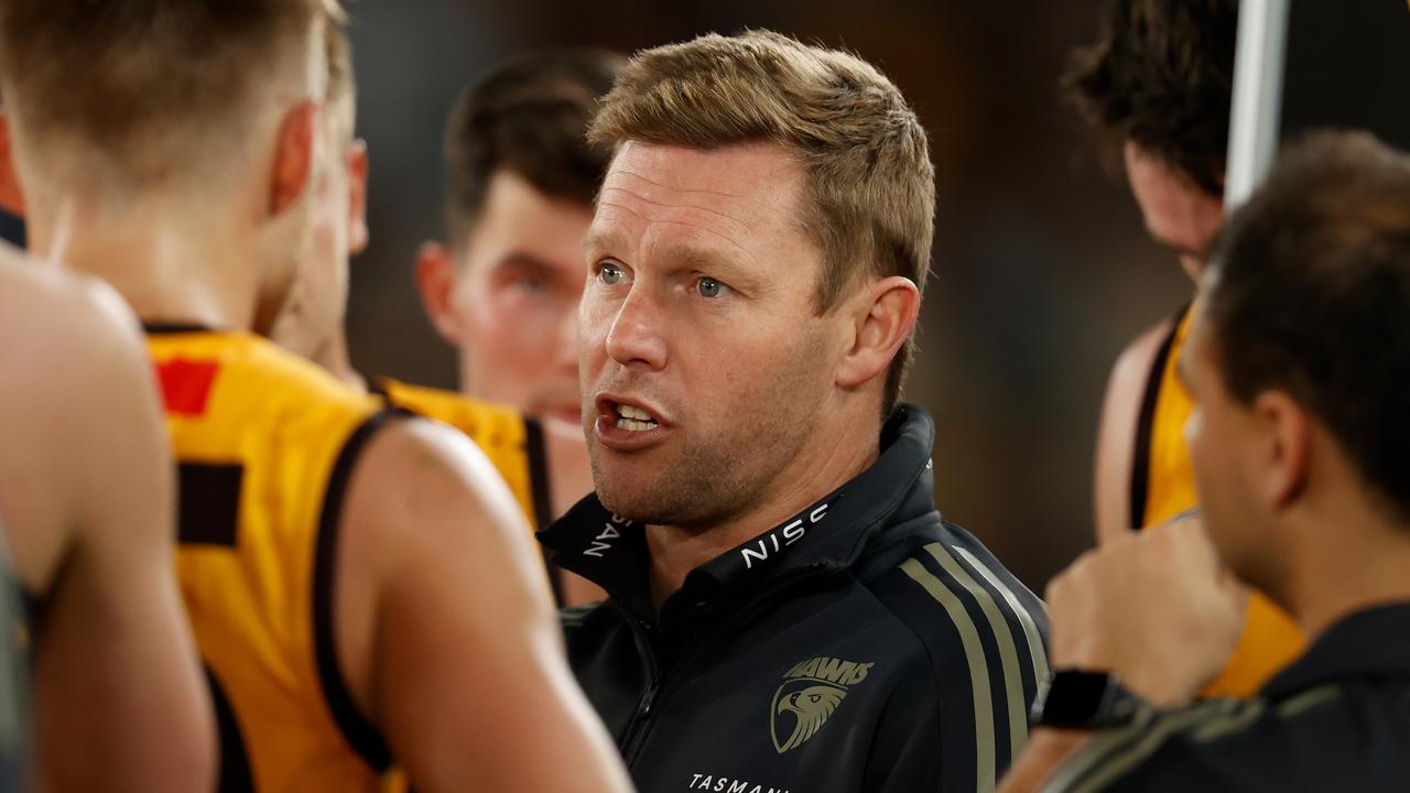 Hawks senior coach Sam Mitchell is in for a tough season. Picture: Michael Willson
