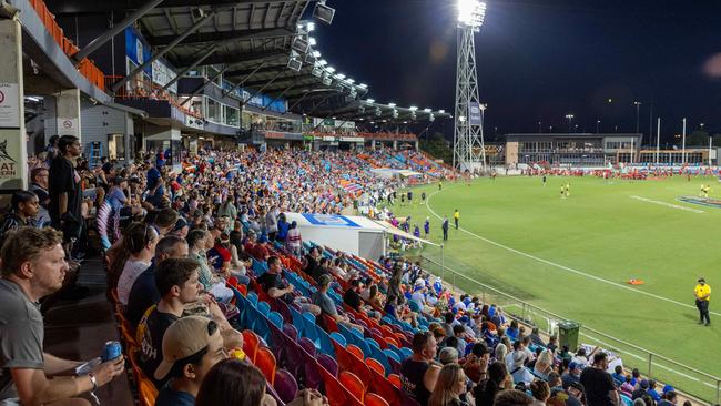 Gold Coast Suns v Western Bulldogs 2025 AFL match at TIO Stadium. Picture: Pema Tamang Pakhrin