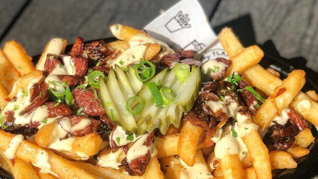 The loaded fries from Flame Trees Burger Bar.