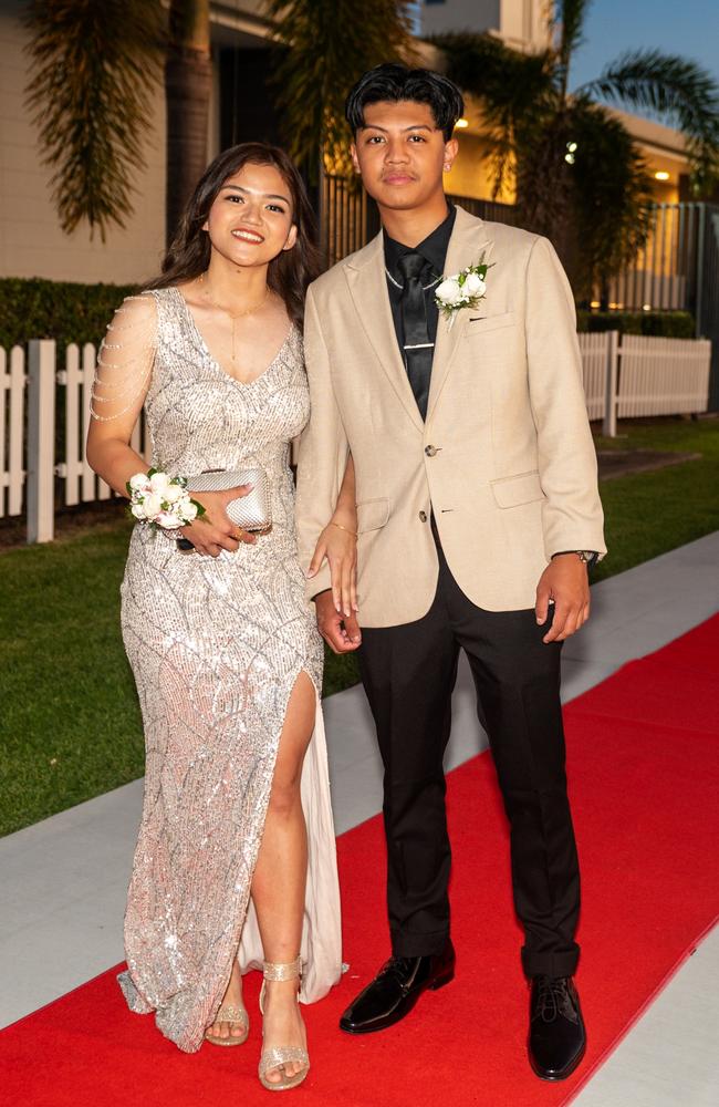 Katrina Gabrillo and John Nicdao at Mackay State High School formal 2022.Picture: Michaela Harlow