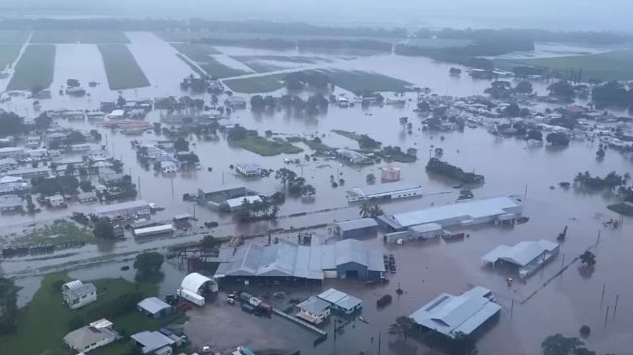 Ingham inundated by floodwaters. Picture: Queensland Ambulance Service