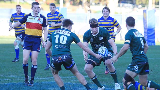 Radnwick’s Justin Cooper receives the ball. Picture: Danny Aarons.