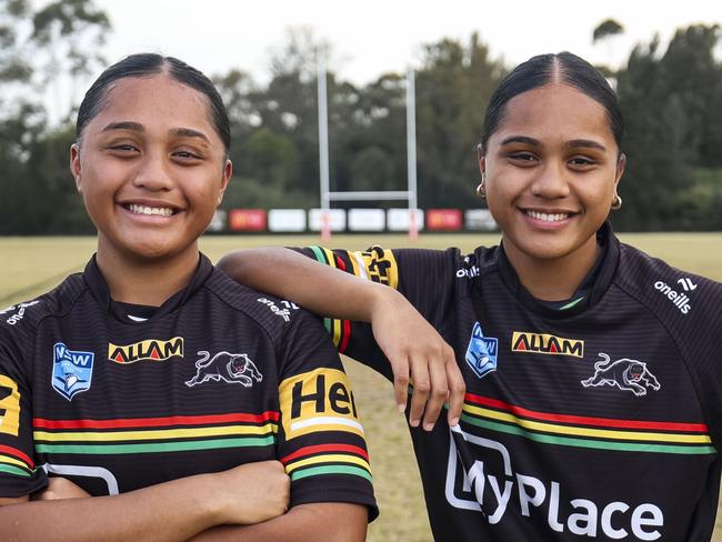 Townsville sisters Serenity and Jurney Mila have signed with the Penrith Panthers. Picture: supplied.