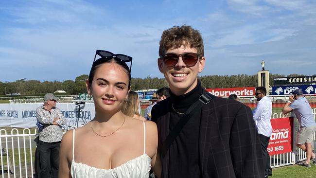Kadie Vignes and Bradey Megarry at the Coffs Cup 2022. Picture: Matt Gazy