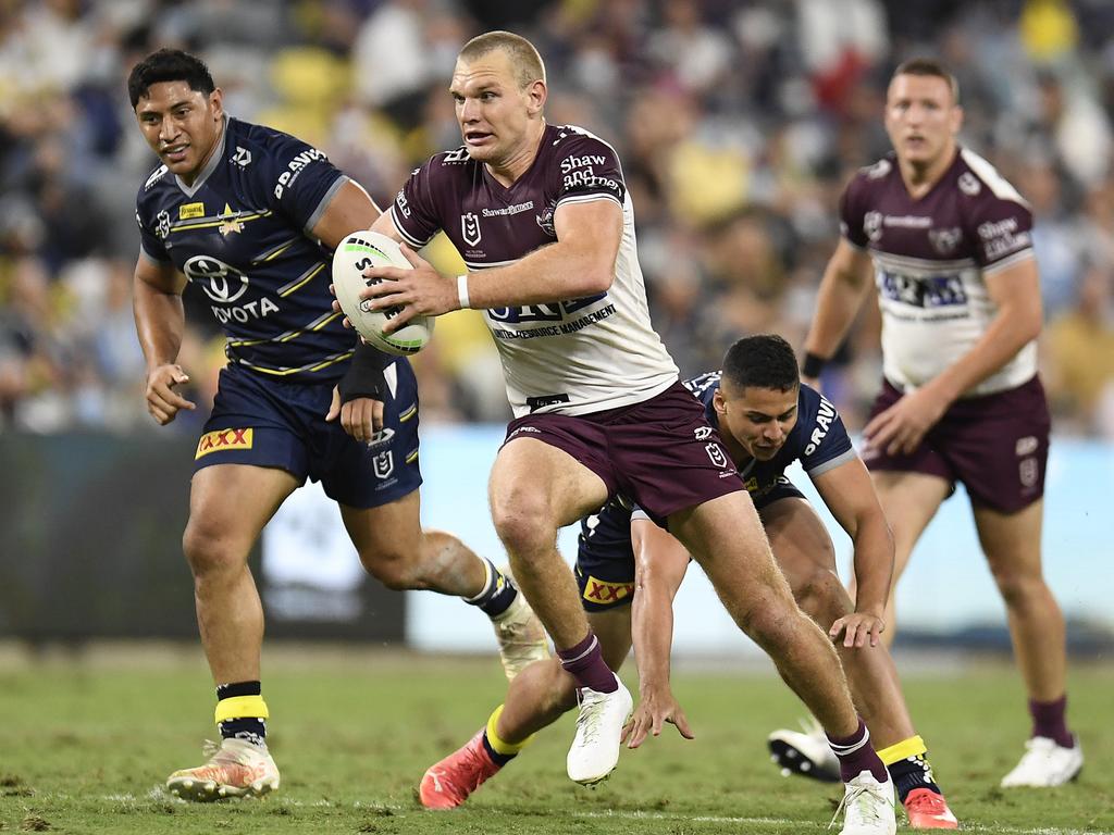 Tom Trbojevic has been sensational for the Manly Sea Eagles this season. Picture: Ian Hitchcock / Getty Images