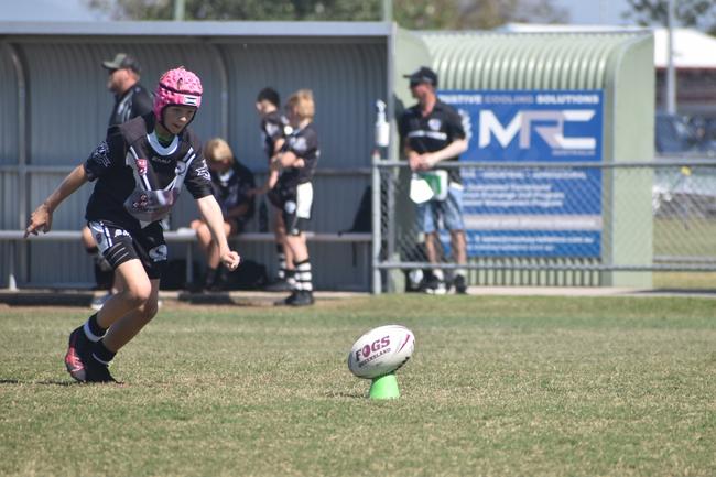 Brayden Wienert in the Magpies Black v Magpies final in the RLMD U13s division in Mackay. August 14, 2021. Picture: Matthew Forrest