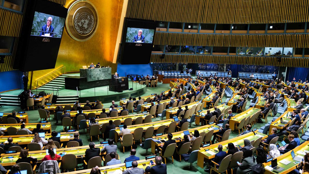 The United Nations General Assembly voted overwhelmingly to grant the Palestinians some additional rights in the global body. Picture: Charly Triballeau / AFP