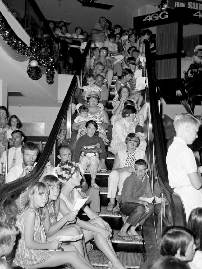 Crowds at the centre’s opening day in 1969 Picture: Gold Coast Libraries Local Studies Collection