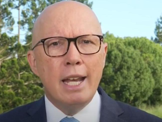 Peter Dutton and his wife were the subject of the ‘grubby’ social media post. Picture: Sky News