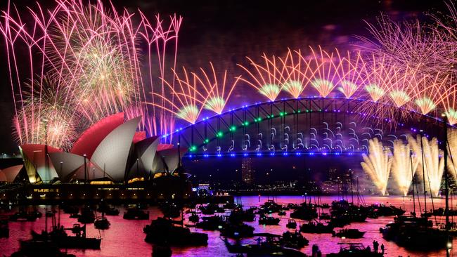 The rail union’s proposed industrial action threatened the Sydney fireworks, before it was dropped at the eleventh-hour. Picture: Izhar Khan/NurPhoto via Getty Images