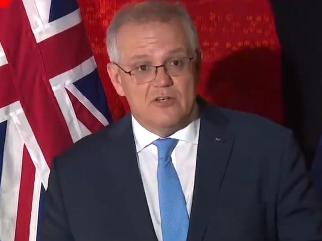 Scott Morrison admitted the French President would not pick up his phone calls during a press conference in Washington.