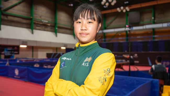 Esme Ho from Victoria at the WTT Youth Contender Darwin 2023, Marrara Indoor Stadium, Darwin. Picture: Pema Tamang Pakhrin