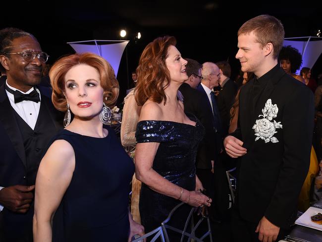 Kat Kramer, actors Susan Sarandon, and Lucas Hedges attend the 24th Annual Screen Actors Guild Awards at The Shrine Auditorium on January 21, 2018 in Los Angeles, California. Picture: Getty