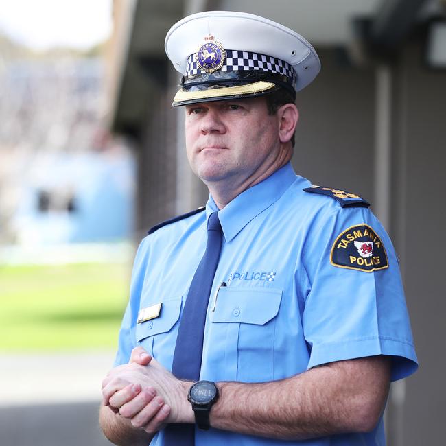 Acting Southern District Commander Tasmania Police Jason Elmer. Picture: NIKKI DAVIS-JONES